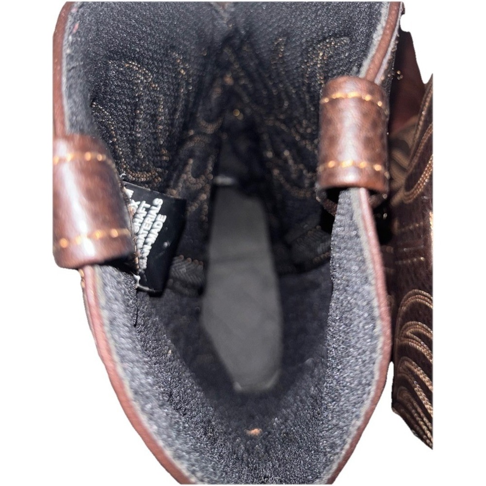 Laredo 5752 Women's 6.5 M Western Cowboy Boots Brown Copper Leather Stitch Rodeo - Picture 9 of 11